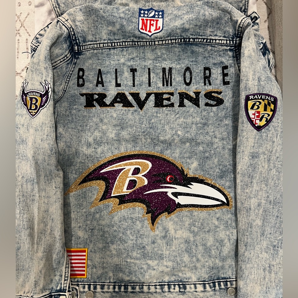 Custom‎ Baltimore Ravens Jean Jacket